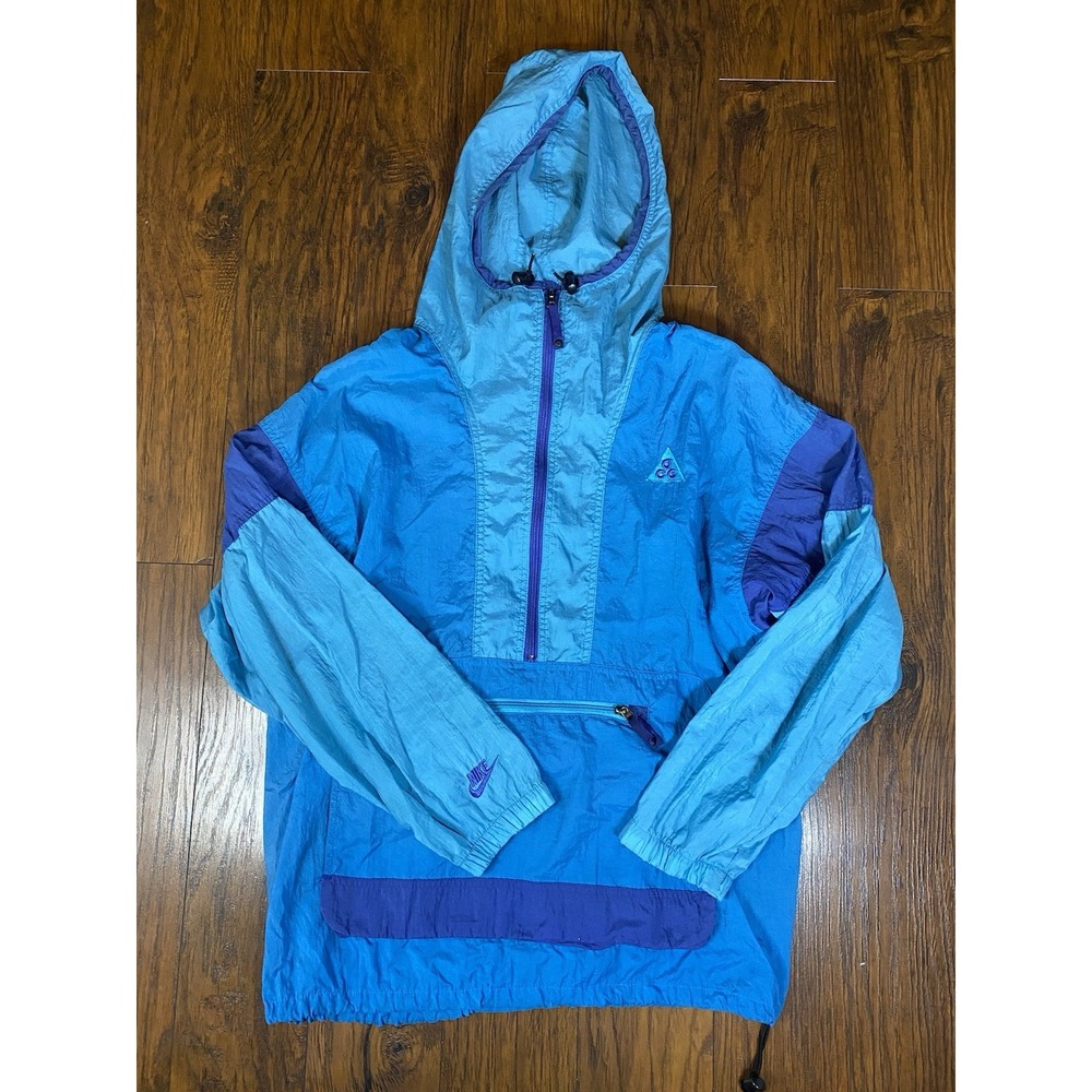 Vintage 90s Nike ACG Nylon Windbreaker Pullover‎ Jacket Size M Colorblock